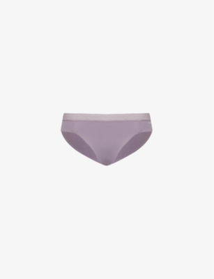 CALVIN KLEIN: Seductive Comfort Light logo-print stretch-woven bikini briefs
