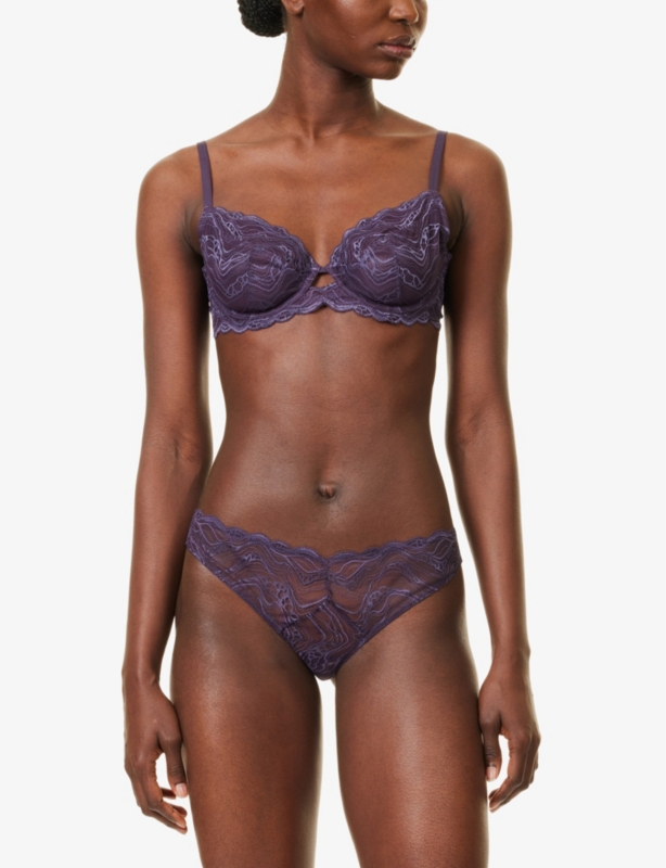 Instinct lace-embroidery stretch-woven briefs