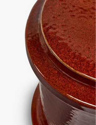 Serax Pawn By Marie Michielssen Stoneware Side Table 44.5cm In Venetian Red