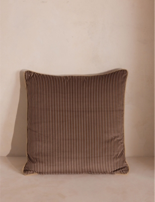 SOHO HOME: Regency stripe-pattern square woven cushion 50cm x 50cm