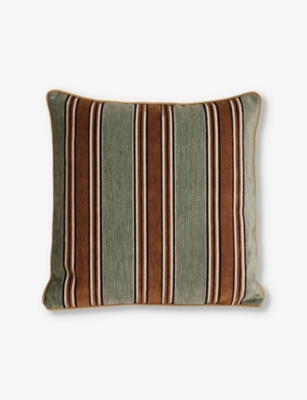SOHO HOME: Regency stripe-pattern square woven cushion 50cm x 50cm