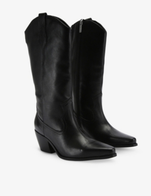 CARVELA: Maven High-Leg Western Leather Boots