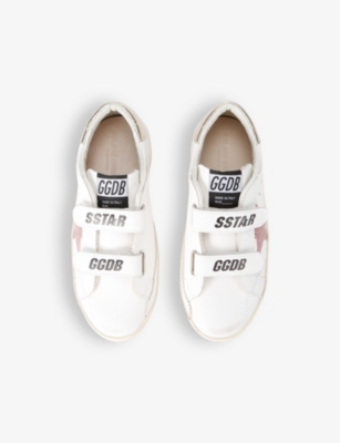 GOLDEN GOOSE: Kids' Old School star-applique leather low-top trainers