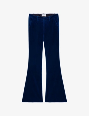 ZADIG&VOLTAIRE: Prevy flared-leg mid-rise cotton-velvet trousers