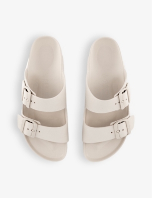 Birkenstock Womens Eggshell Eva Arizona Two-strap Rubber Sandals In Eggshell Eva
