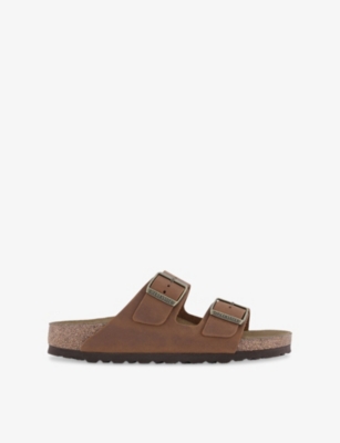 BIRKENSTOCK: Arizona Two-Strap Faux-Leather Sandals