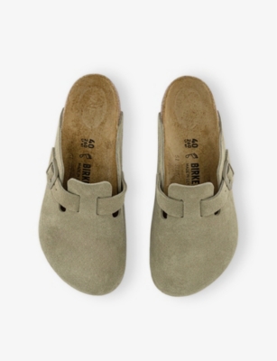 Birkenstock Mens  Boston Suede Clogs In Green