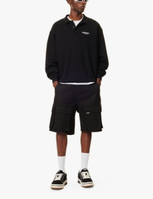 Represent Men's Polo With Logo T-shirt In Black