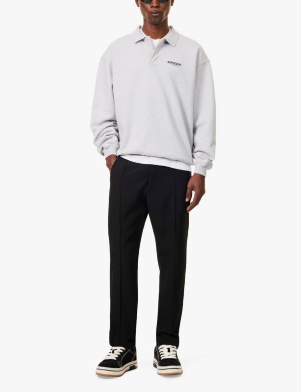 Owners Club polo collar relaxed-fit cotton-jersey sweatshirt