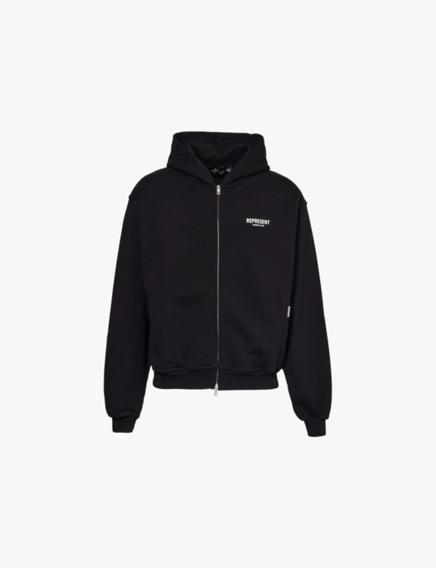 Owners Club brand-print relaxed-fit cotton-jersey hoody