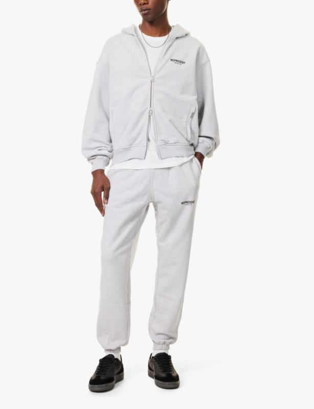 Owners Club brand-print relaxed-fit cotton-jersey hoody