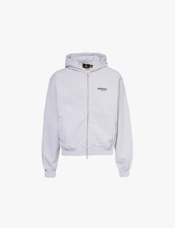 Owners Club brand-print relaxed-fit cotton-jersey hoody