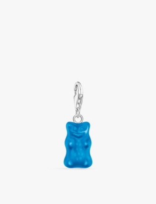 Thomas Sabo Womens  X Haribo Goldbear Sterling-silver And Crystal Glass Charm In 925 Silver & Blue
