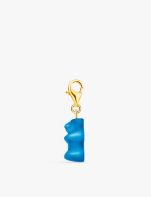 Thomas Sabo Womens  X Haribo Goldbear 18ct Gold-plated Sterling-silver And Crystal Glass Charm In Gold-plated & Blue
