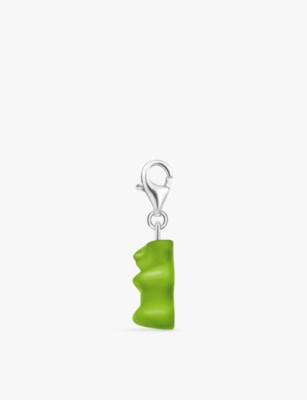 Thomas Sabo Womens  X Haribo Goldbear Sterling-silver And Crystal Glass Charm In 925 Silver & Green
