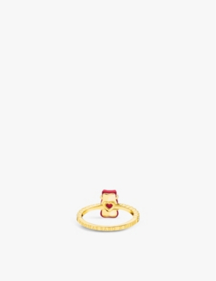 Thomas Sabo Womens  X Haribo 18ct Yellow Gold-plated Sterling Silver And Zirconia Ring In Gold-plated & Cz