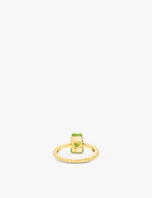 Thomas Sabo Womens  X Haribo 18ct Yellow Gold-plated Sterling Silver And Zirconia Ring In Gold-plated & Cz