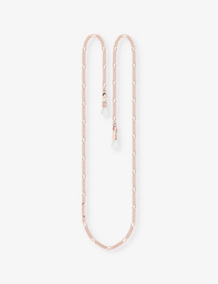 Thomas Sabo Womens Rose Gold Metal Figaro Eyewear Chain In Rose Gold Metal