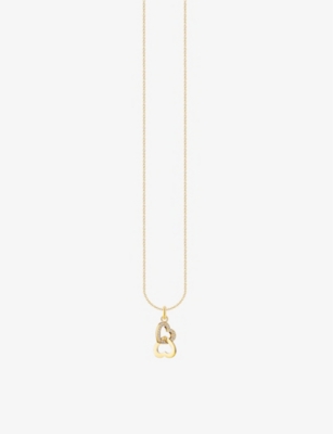 Thomas Sabo Womens  Intertwined Hearts 18ct Yellow Gold-plated Sterling Silver And Zirconia Pendant N In Gold-plated & Cz