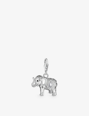 THOMAS SABO: Elephant sterling-silver and cubic zirconia pendant charm