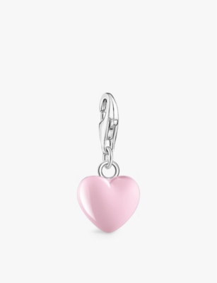 Thomas Sabo Womens  Heart 925 Sterling-silver And Resin Charm In Silver & Enamel