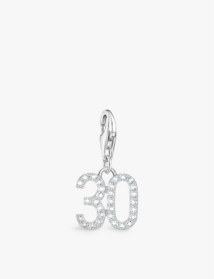 THOMAS SABO: '33' 925 sterling-silver and zirconia pendant charm