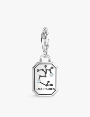 Thomas Sabo Womens  Sagittarius Sterling-silver And Cubic Zirconia Charm In 925 Silver & Cz