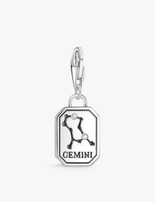 Thomas Sabo Womens  Gemini Sterling-silver And Cubic Zirconia Charm In 925 Silver & Cz