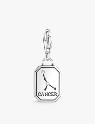 Thomas Sabo Womens  Cancer Sterling-silver And Cubic Zirconia Charm In 925 Silver & Cz