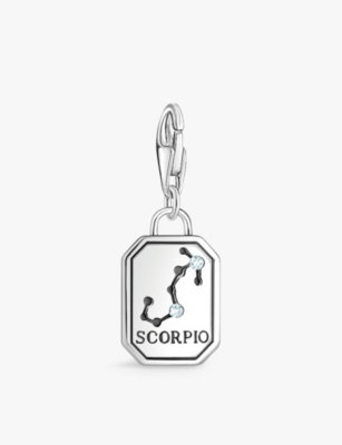 Thomas Sabo Womens  Scorpio Crystal-embellished Sterling-silver And Cubic Zirconia Charm In 925 Silver & Cz