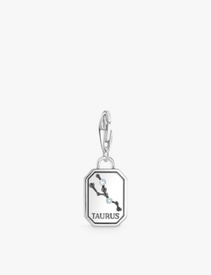 Thomas Sabo Womens  Taurus Star Sign 925 Sterling-silver And Zirconia Pendant Charm In 925 Silver & Cz