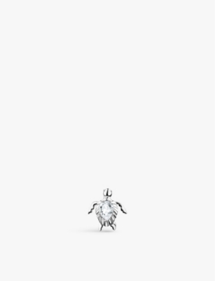 Thomas Sabo Womens  Turtle 925 Sterling-silver And Zirconia Single Stud Earring In 925 Silver & Cz