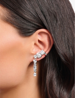 Thomas Sabo Womens  Pure Glamour Stainless-steel And Cubic Zirconia Single In 925 Silver & Cz