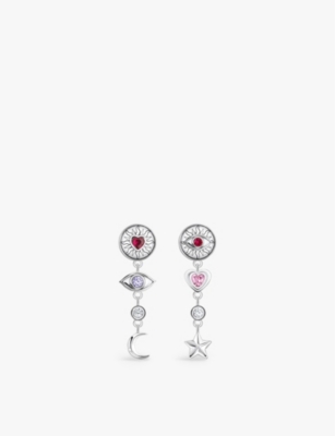 THOMAS SABO: Talisman 925 sterling-silver and zirconia drop earrings