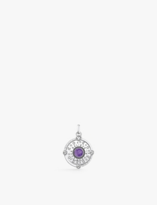 THOMAS SABO: Eye sterling-silver, enamel, zirconia and glass pendant