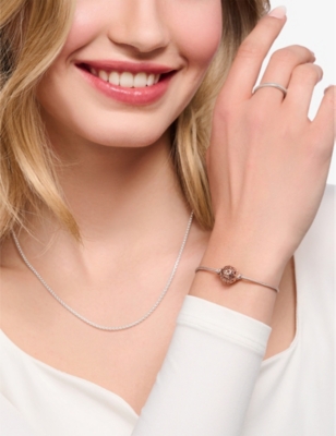 Thomas Sabo Womens  Karma Secrets 18ct Rose Gold-plated Sterling Silver Cord Bracelet In R/g Bead Bracelet