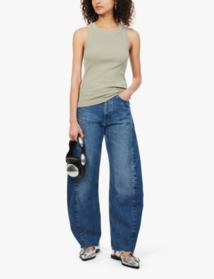 Agolde Luna Curved Leg Jeans In Blue