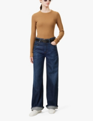 Paloma Baggy brand-patch wide-leg high-rise woven-blend jeans