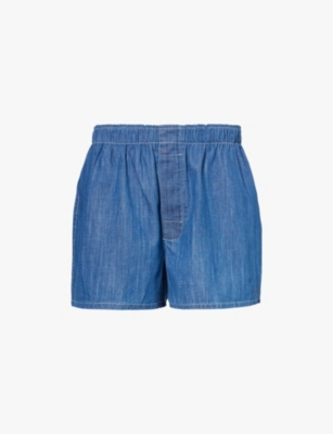 HOMMEGIRLS - Relaxed-fit elasticated-waistband denim boxer