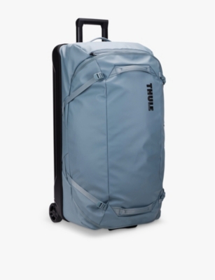 Shop Thule Chasm Recycled-polyester Rolling Duffel Suitcase Pond Gray