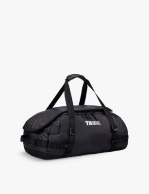 Thule Black Chasm Branded-print Recycled-polyester Duffel Bag In Black