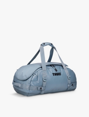 Thule Pond Gray Chasm Branded-print Recycled-polyester Duffel Bag In Pond Gray