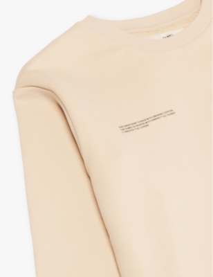 PANGAIA: Crewneck brand-print organic cotton-jersey sweatshirt 3-12 years