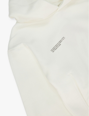 PANGAIA: Hood text-print cotton-jersey hoody 3-12 years