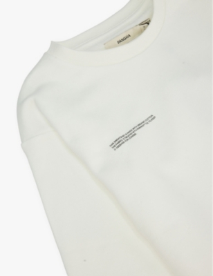 PANGAIA: Crewneck brand-print cotton-jersey sweatshirt 3-12 years