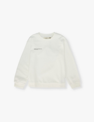 PANGAIA: Crewneck brand-print cotton-jersey sweatshirt 3-12 years