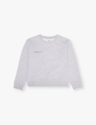 PANGAIA: Crewneck brand-print organic cotton-jersey sweatshirt 3-12 years