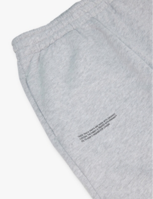 PANGAIA: Drawstring-waistband text-print organic cotton-jersey jogging bottoms 3-12 years