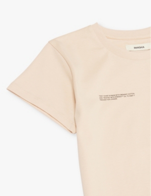PANGAIA: Crewneck text-print cotton-jersey T-shirt 3-12 years