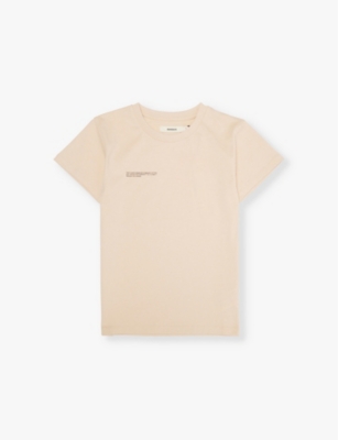 PANGAIA: Crewneck text-print cotton-jersey T-shirt 3-12 years